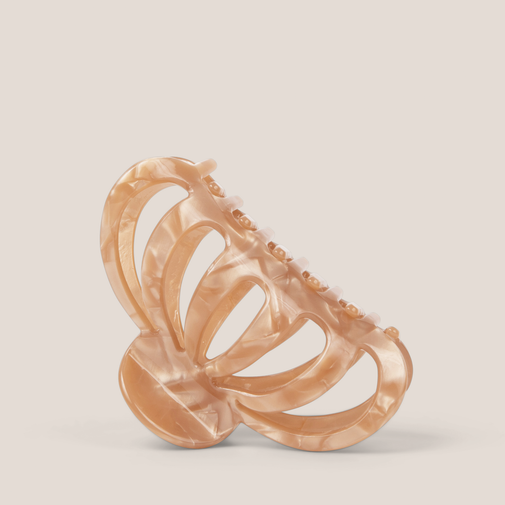 Jellyfish Marble Claw Clip - Latte