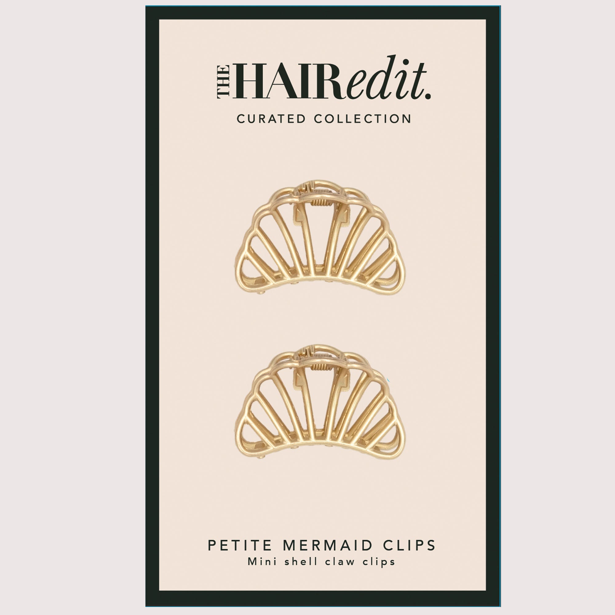 Petite Gilded Mermaid Shell Claw Clips Set9
