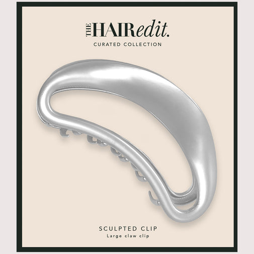 Sculpted Silver Claw Clip