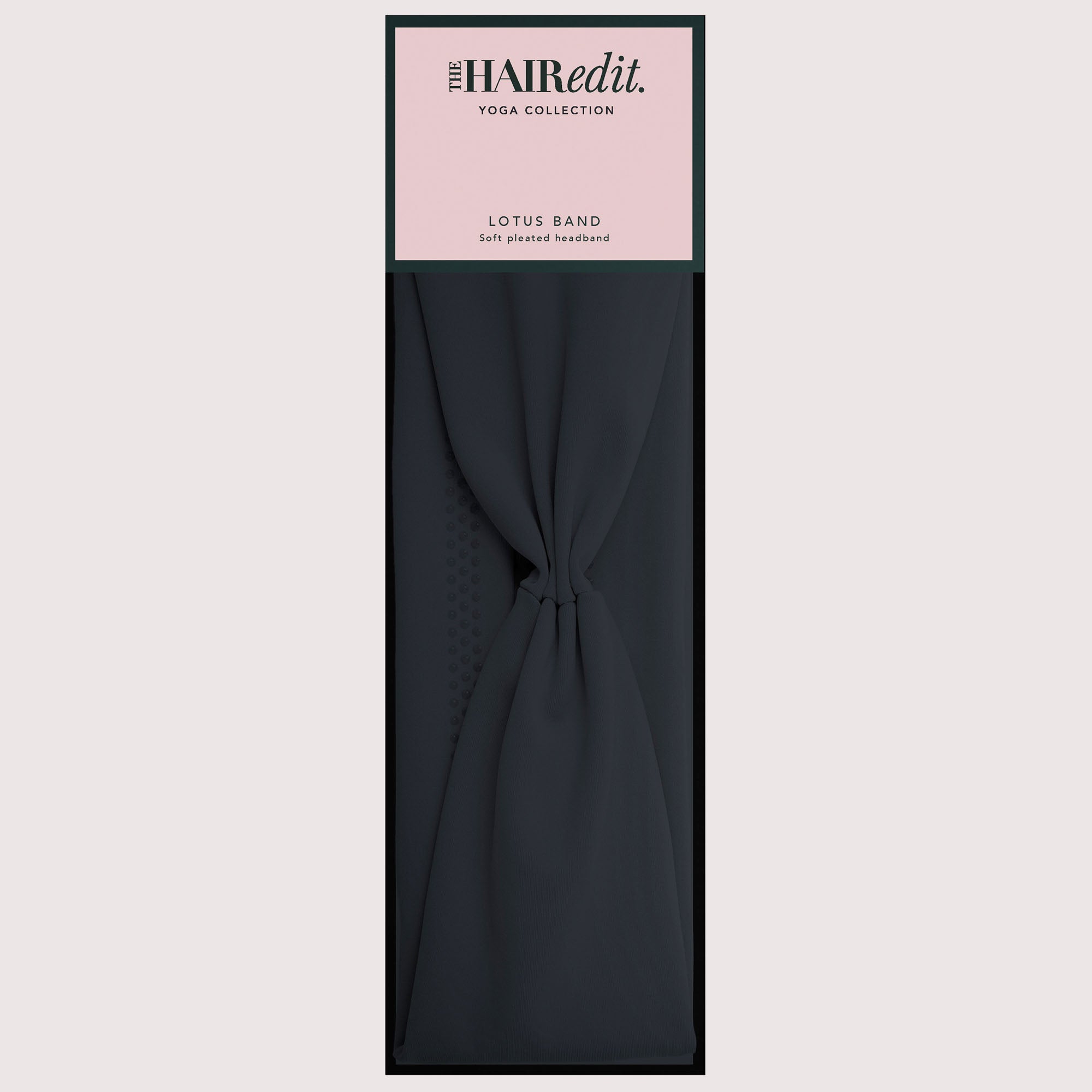 Lotus Band Soft Pleated Headband - Black7