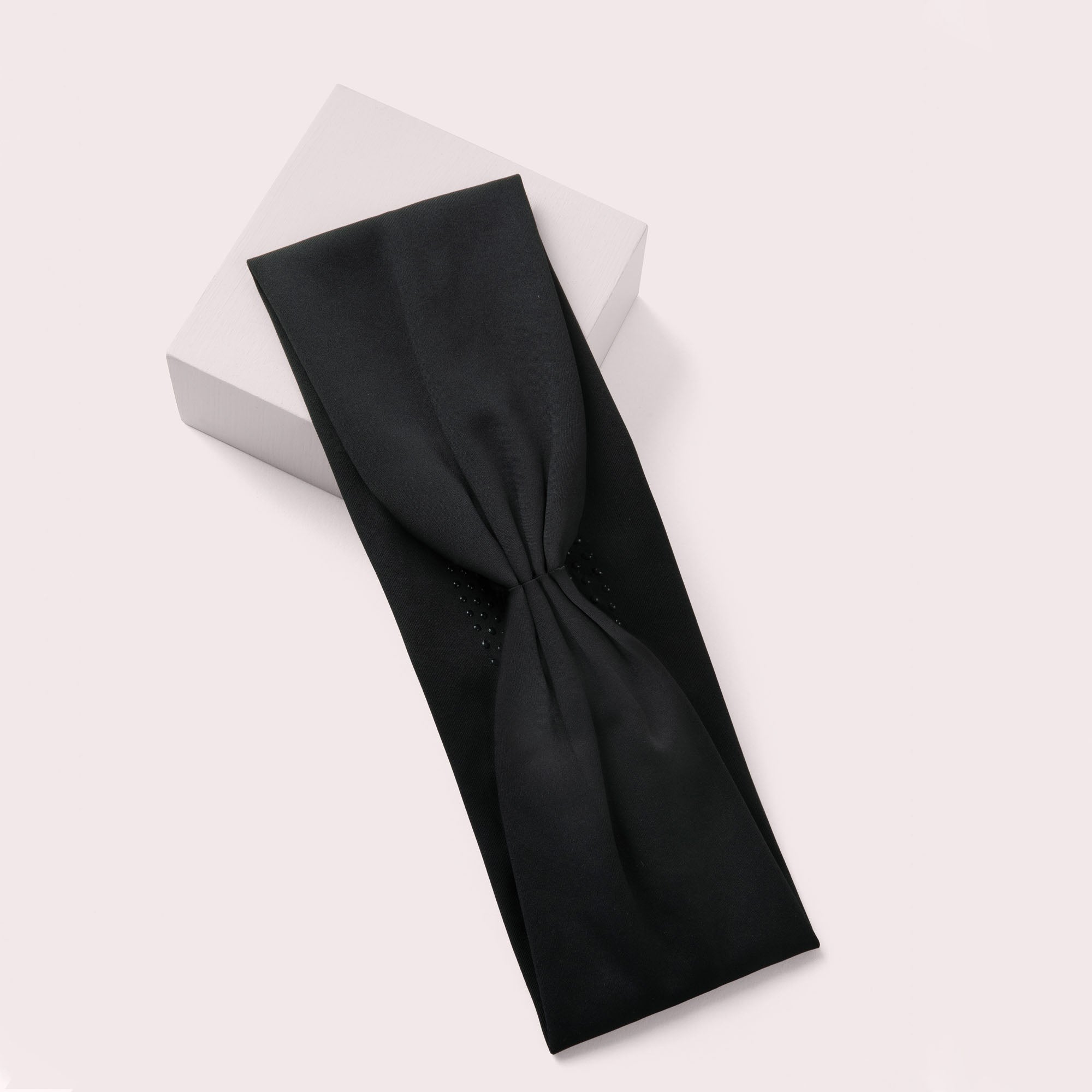 Lotus Band Soft Pleated Headband - Black4