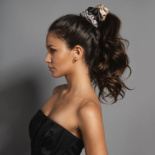 Grand Ruched Ribbon Scrunchies Set