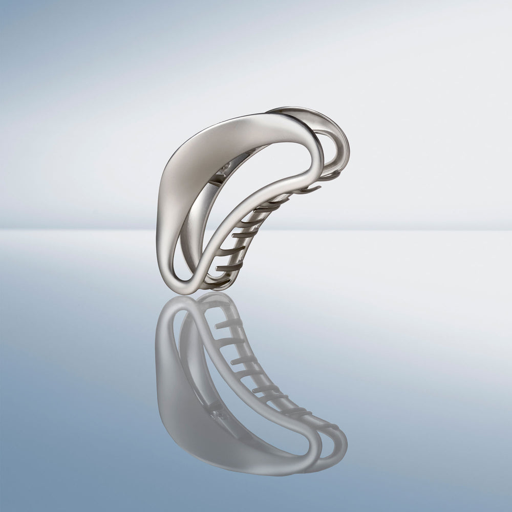 Sculpted Silver Claw Clip5