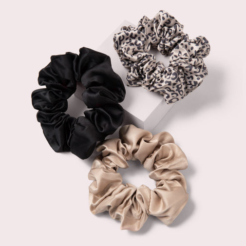 Grand Ruched Ribbon Scrunchies Set