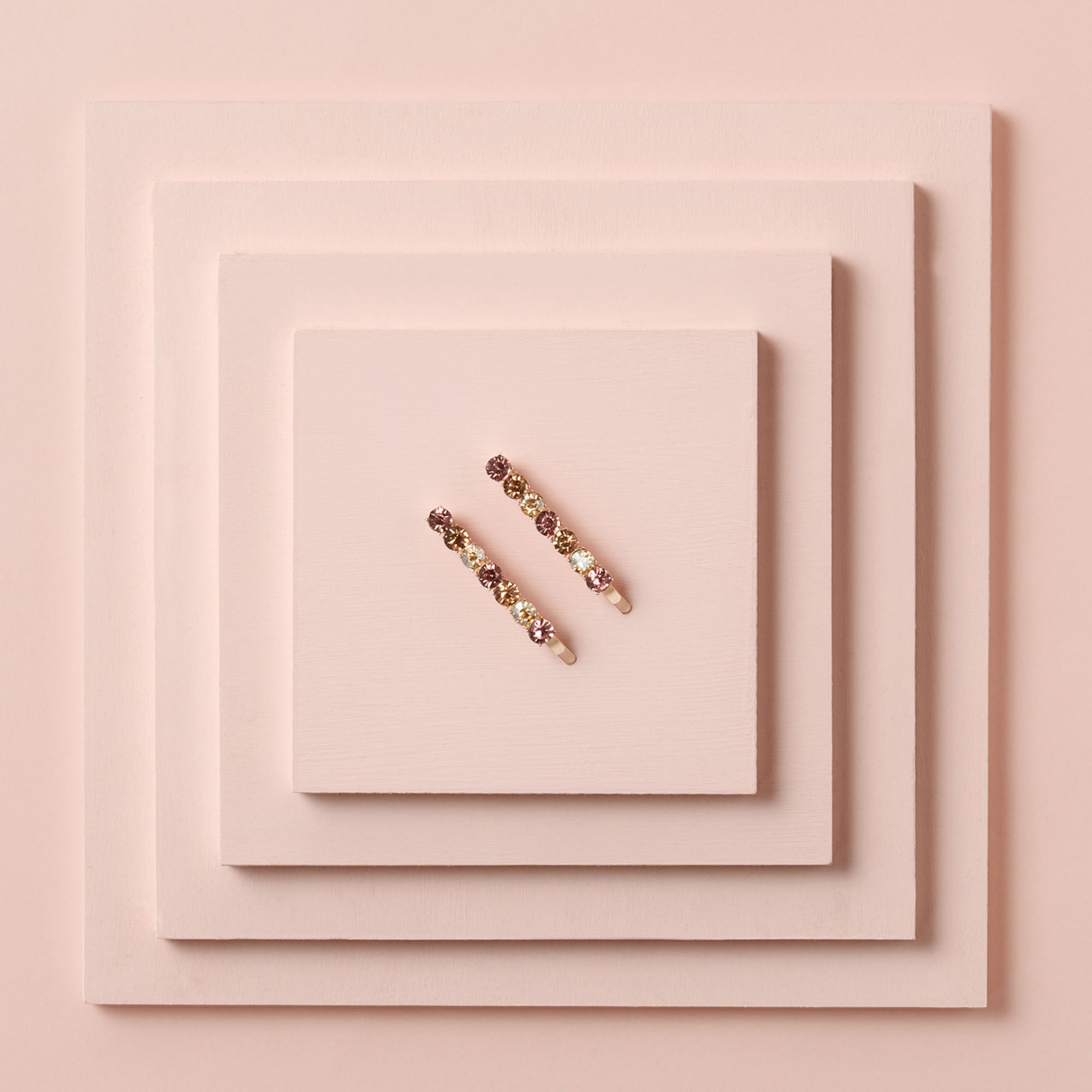 Glow On & Sparkle Rhinestone Bobby Pins Set6