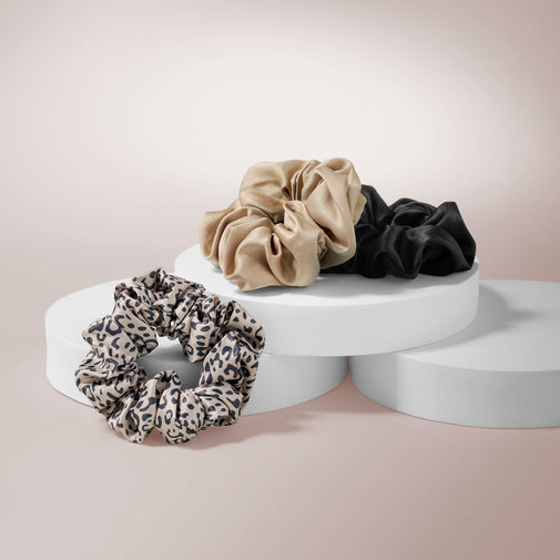 Grand Ruched Ribbon Scrunchies Set