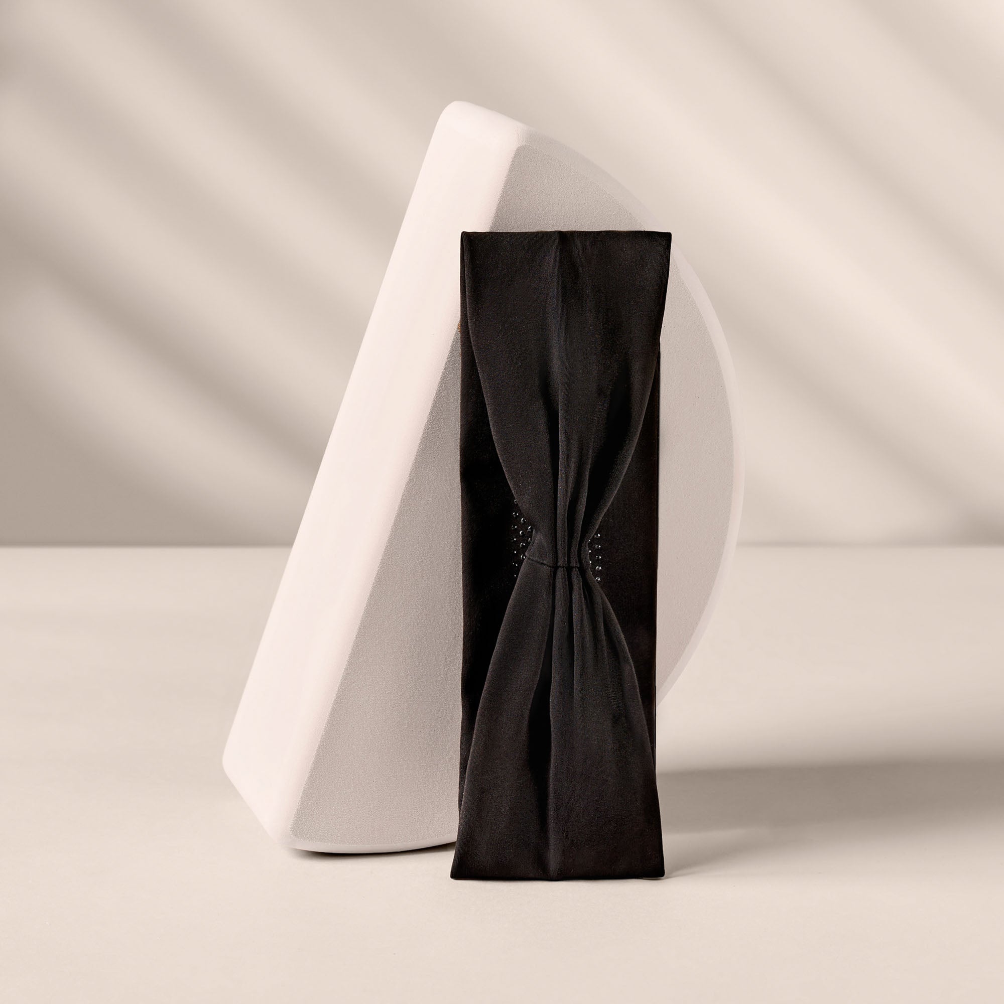 Lotus Band Soft Pleated Headband - Black6