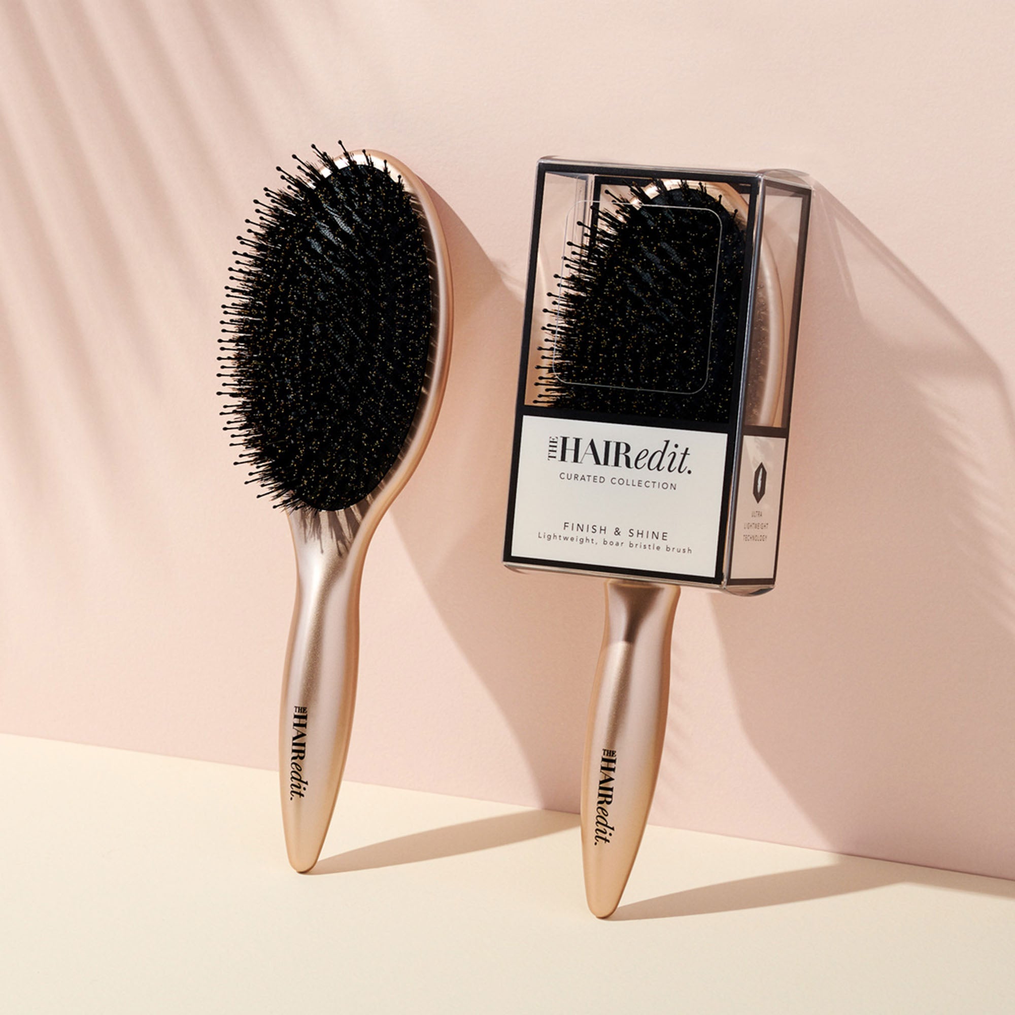 Finish & Shine Boar Bristle Brush - Gold7