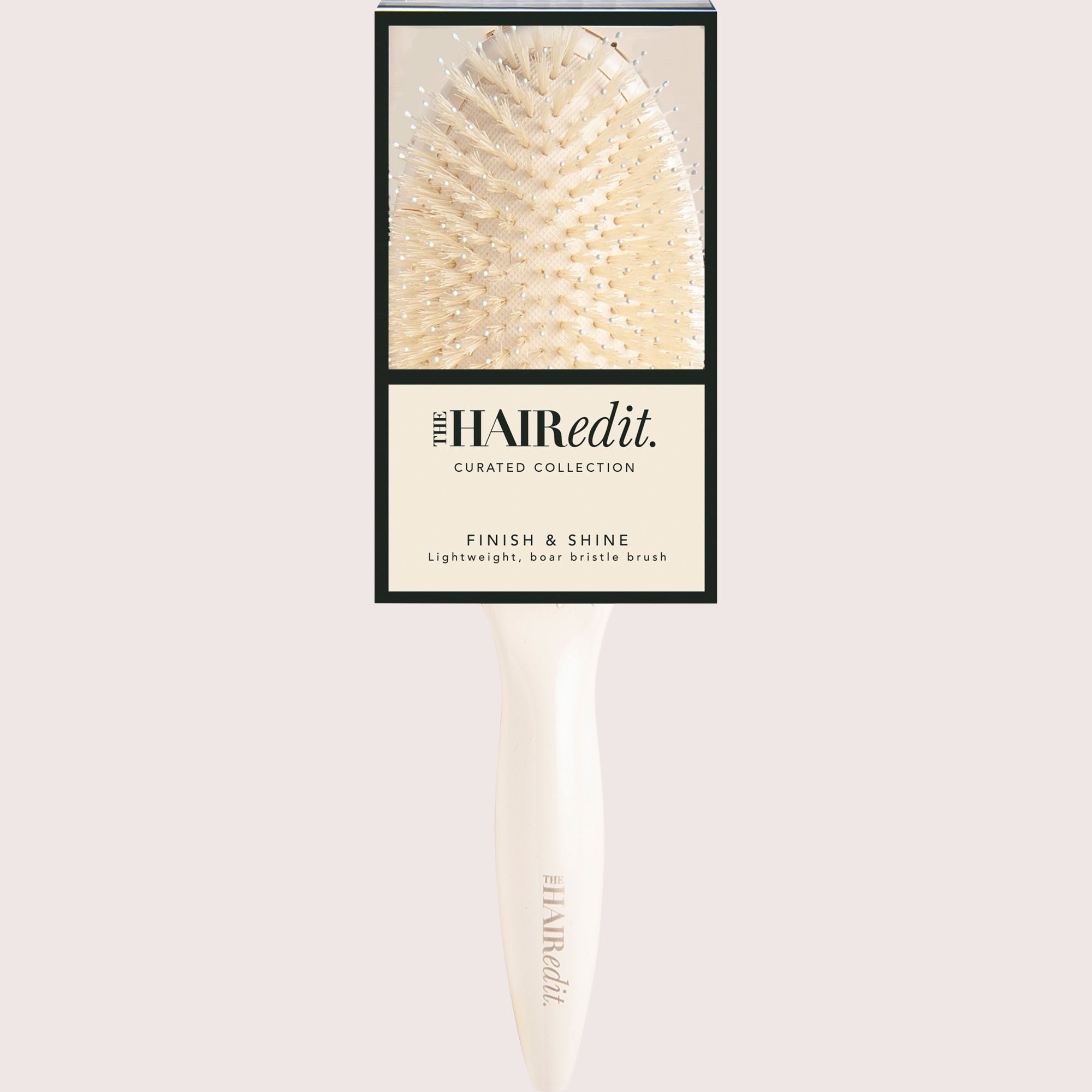 Finish & Shine Boar Bristle Brush - Cream7