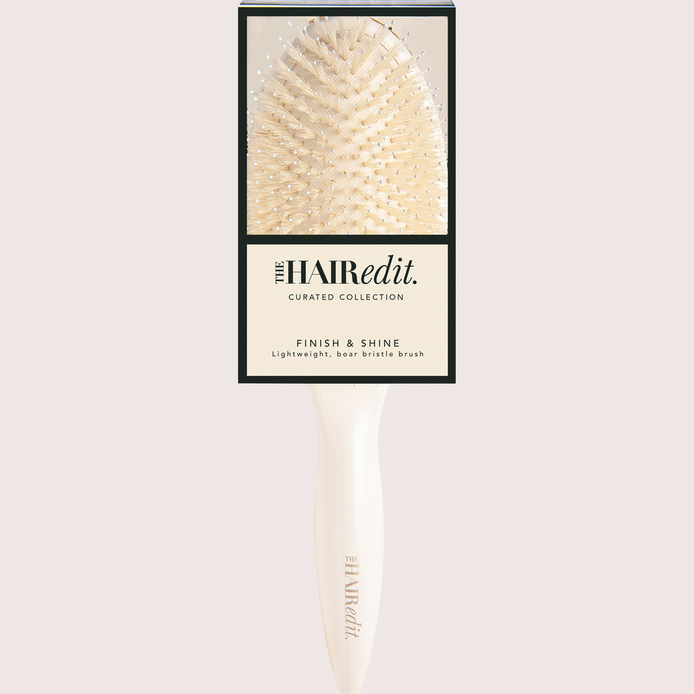 Finish & Shine Boar Bristle Brush - Cream7