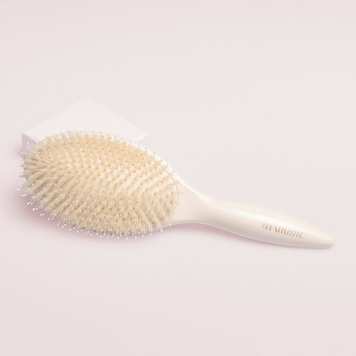Finish & Shine Boar Bristle Brush - Cream
