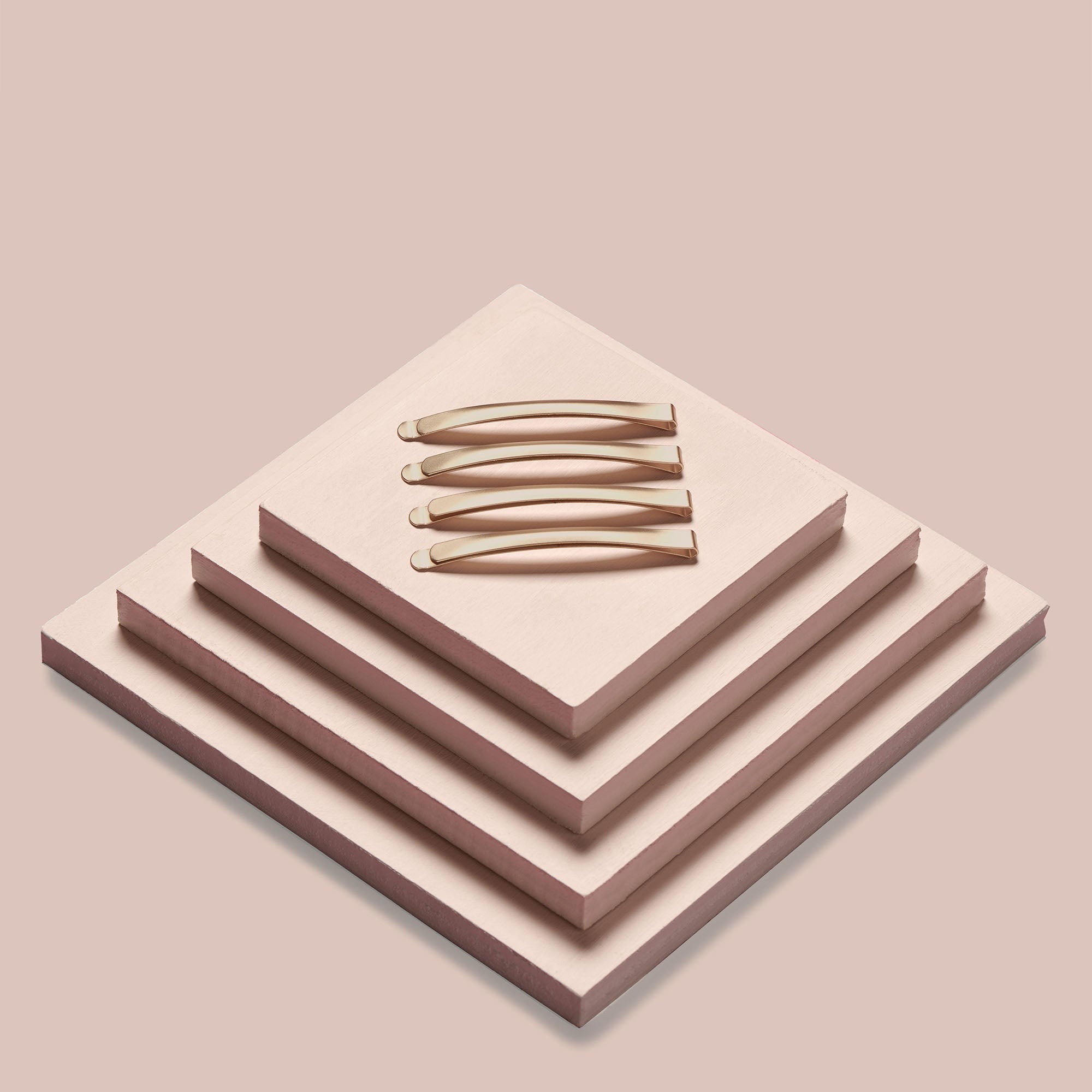 Modern Curved Bobby Pins Set - Gold7