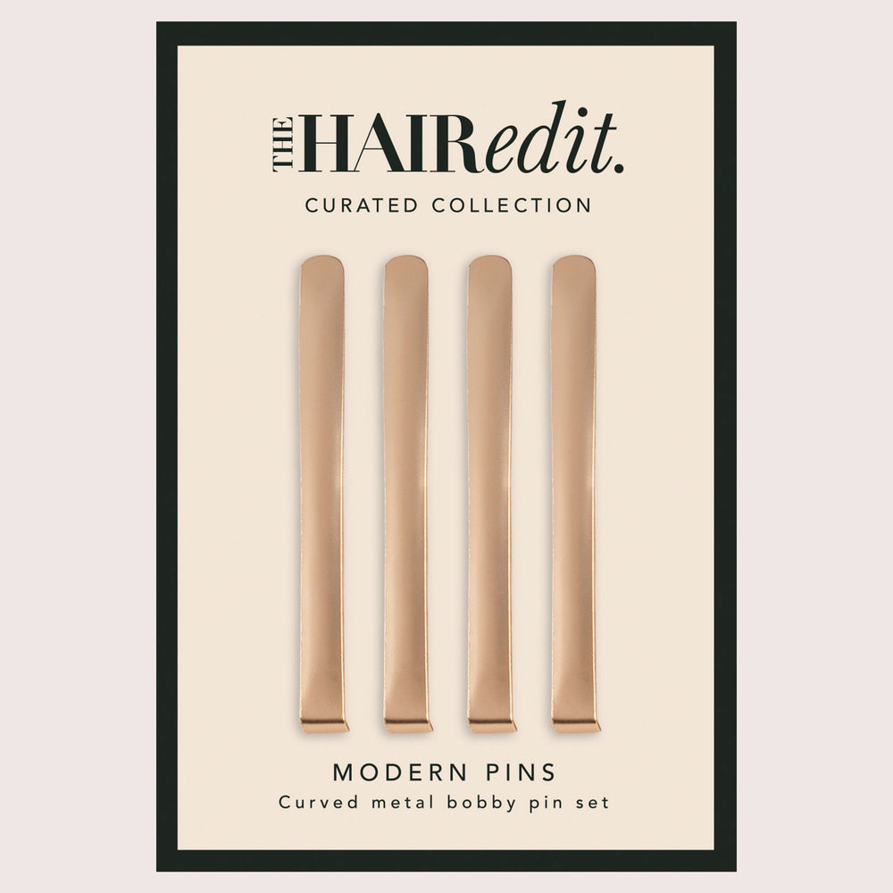 Modern Curved Bobby Pins Set - Gold8