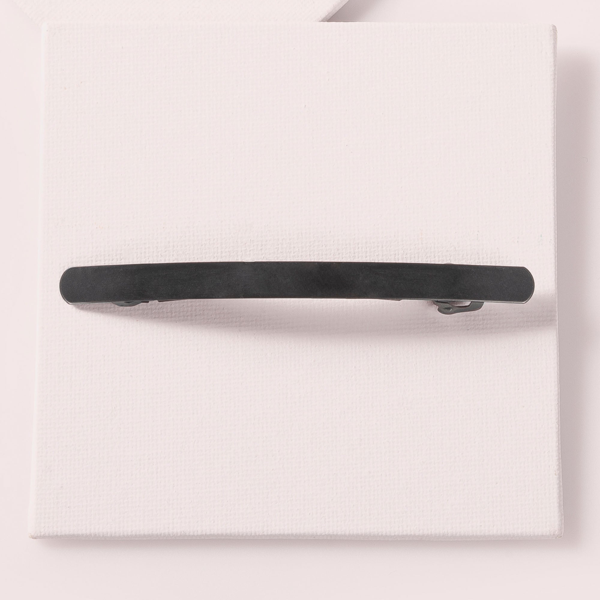 Brushed Baguette Metal Barrette - Gunmetal3