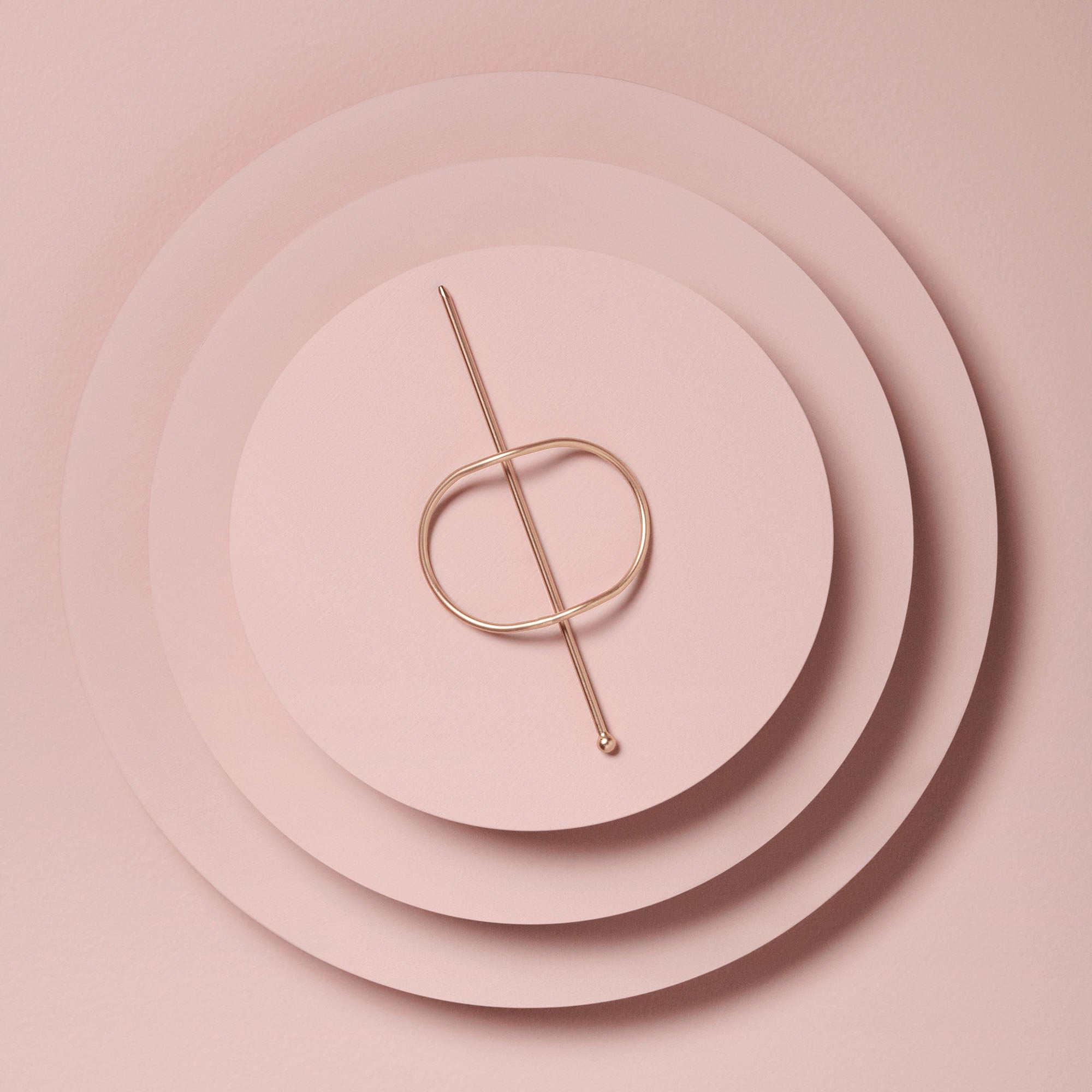 Hoop & Pin Barrette - Gold5