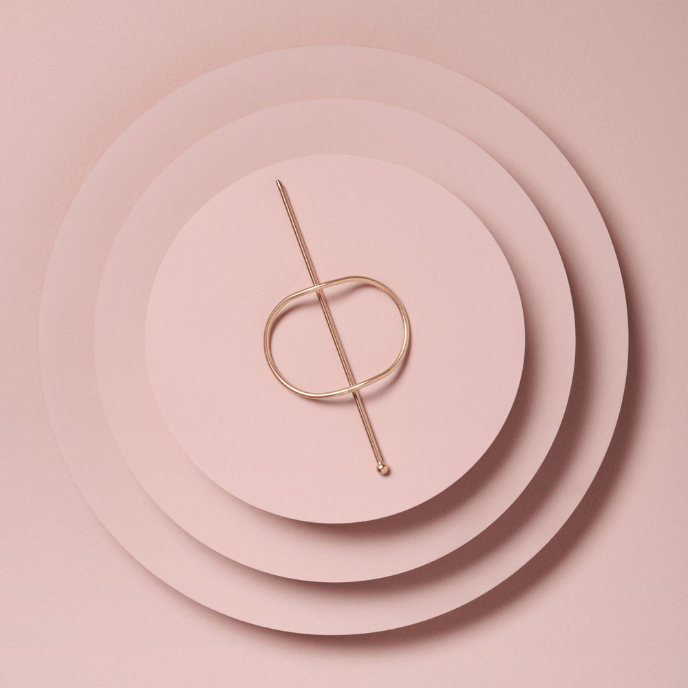 Hoop & Pin Barrette - Gold5