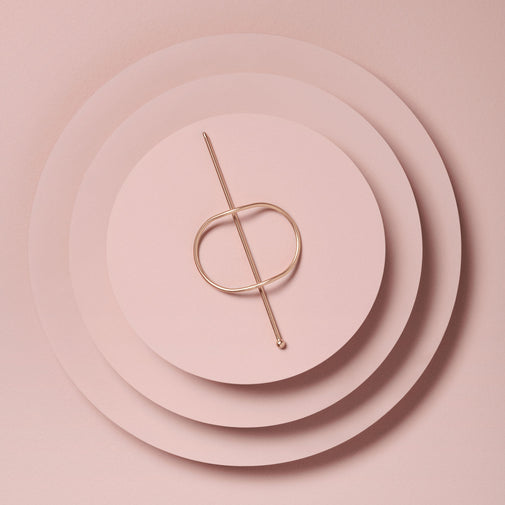 Hoop & Pin Barrette - Gold