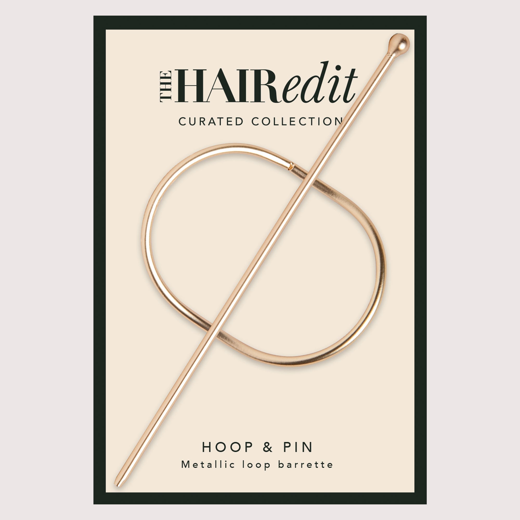 Hoop & Pin Barrette - Gold8
