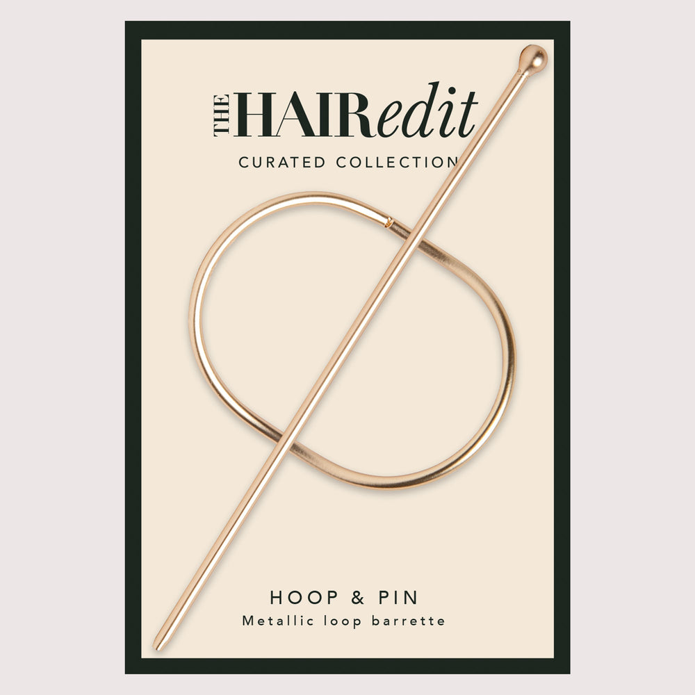 Hoop & Pin Barrette - Gold8
