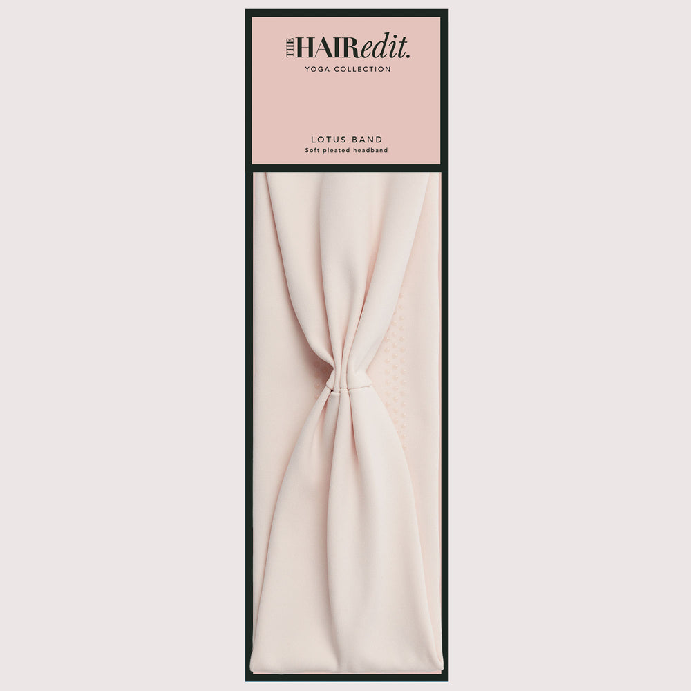 Lotus Band Soft Pleated Headband - Cream8