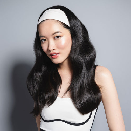 Lotus Band Soft Pleated Headband - Cream
