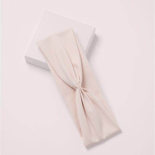Lotus Band Soft Pleated Headband - Cream