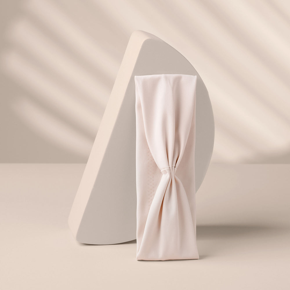 Lotus Band Soft Pleated Headband - Cream7