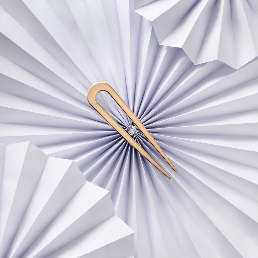 Sleek Chignon French Hair Pin - Gold7