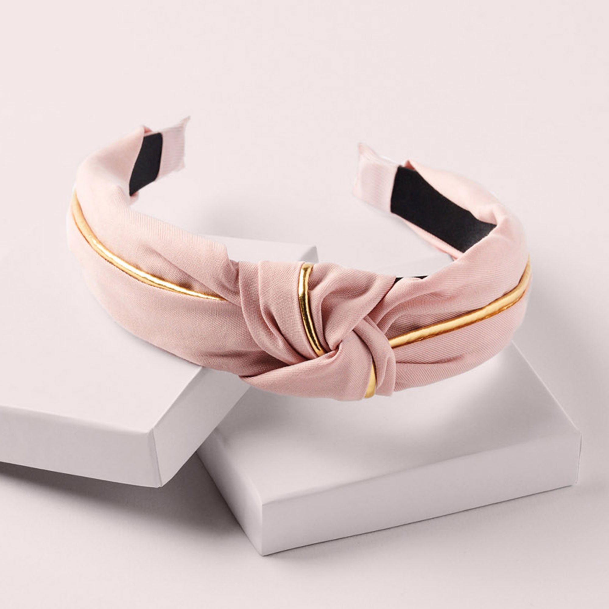 Gilded Band Knotted Fabric Headband2