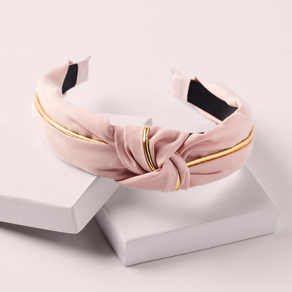 Gilded Band Knotted Fabric Headband2