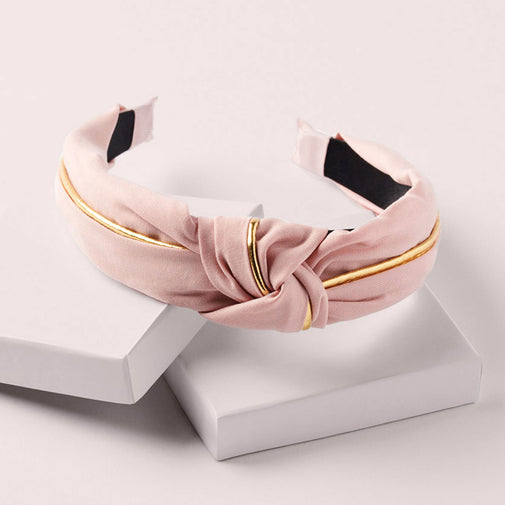 Gilded Band Knotted Fabric Headband