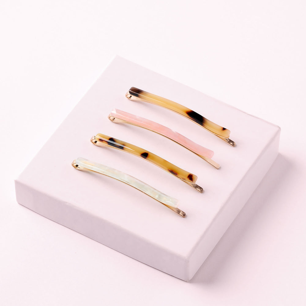 Marble Slim Bobby Pins Set - Multi-Color5