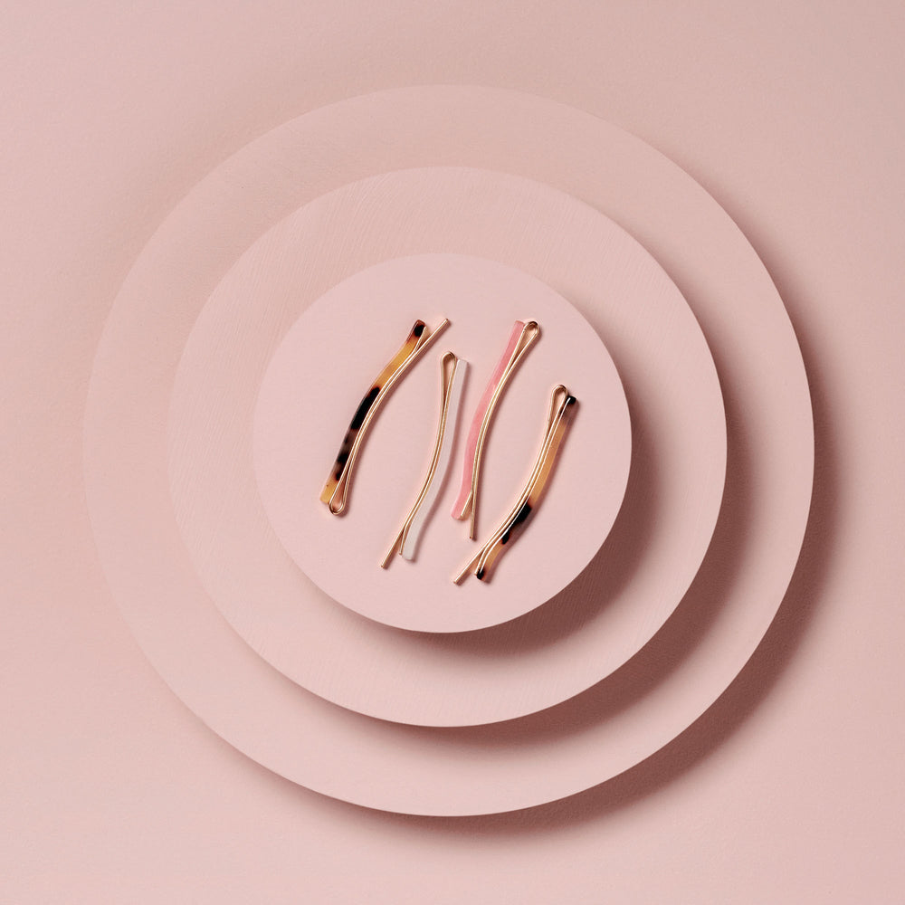 Marble Slim Bobby Pins Set - Multi-Color7