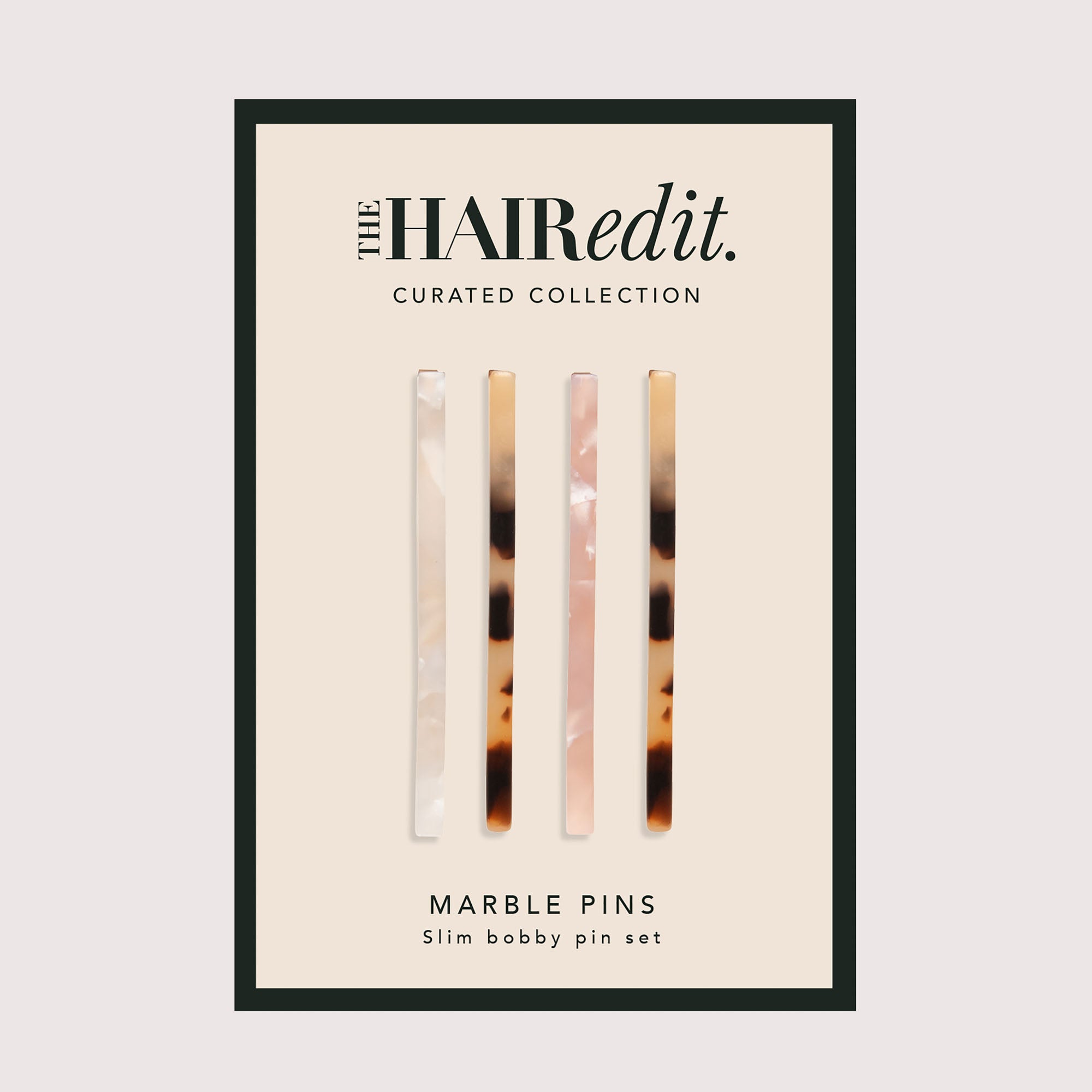 Marble Slim Bobby Pins Set - Multi-Color9