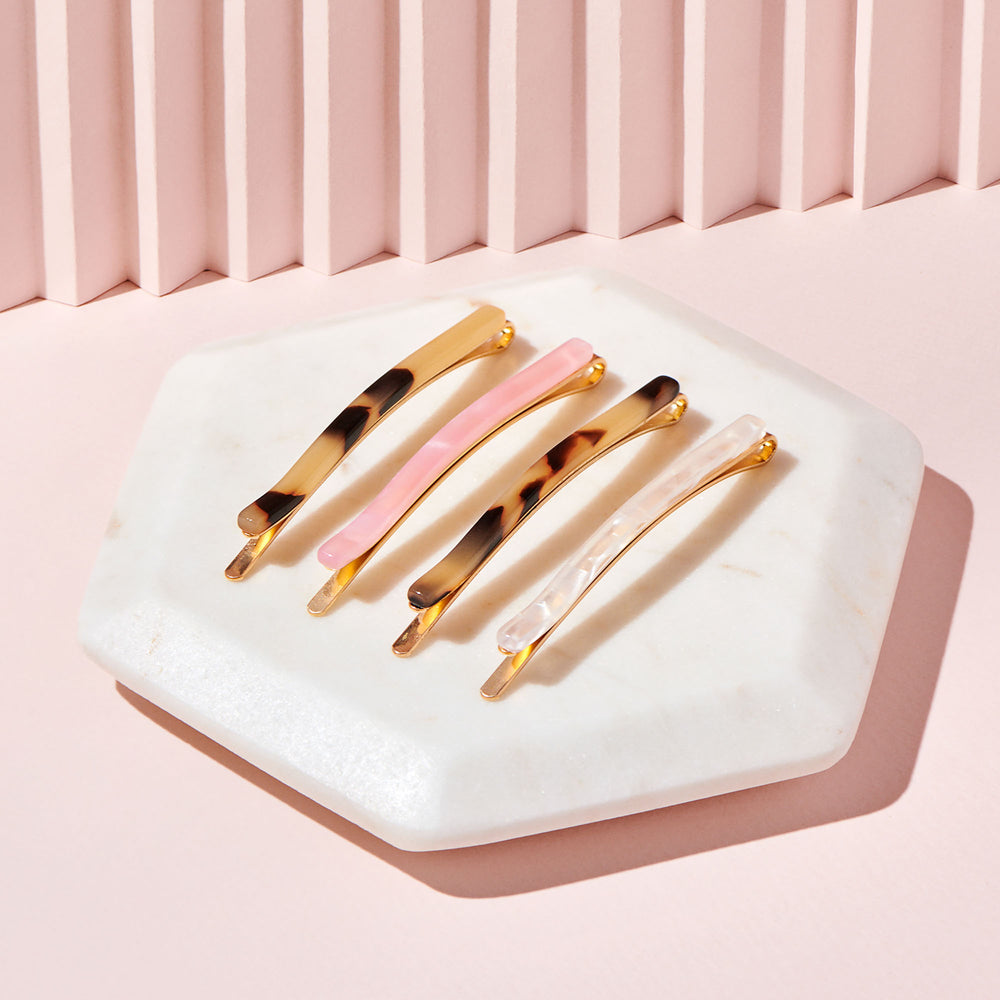 Marble Slim Bobby Pins Set - Multi-Color8