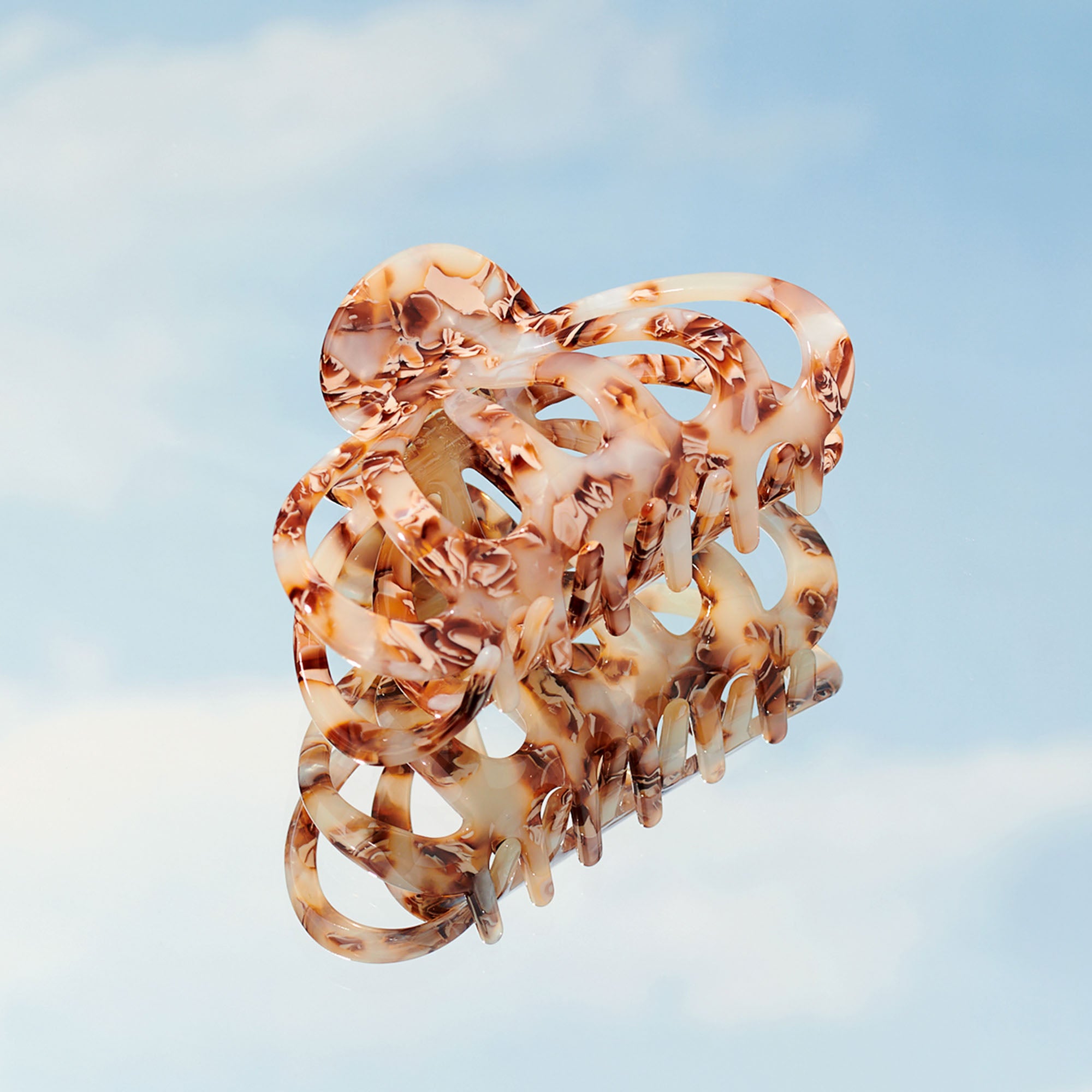 Jellyfish Marble Claw Clip - Rose Tortoise5