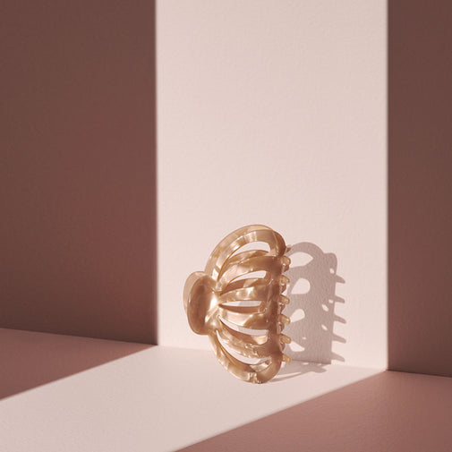 Jellyfish Marble Claw Clip - Latte