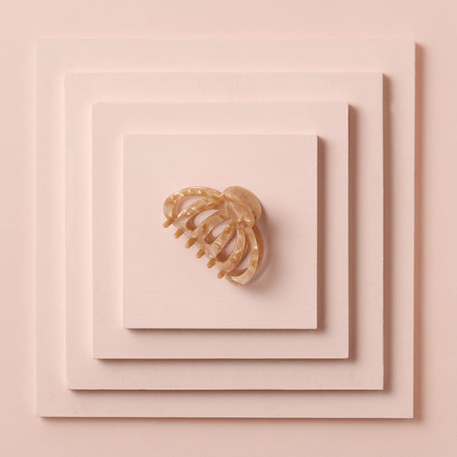 Jellyfish Marble Claw Clip - Latte
