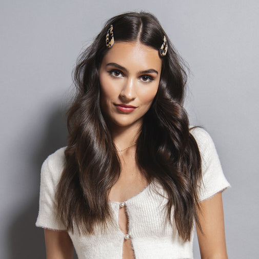 Snap Triangles Hair Clips Set - Tortoise