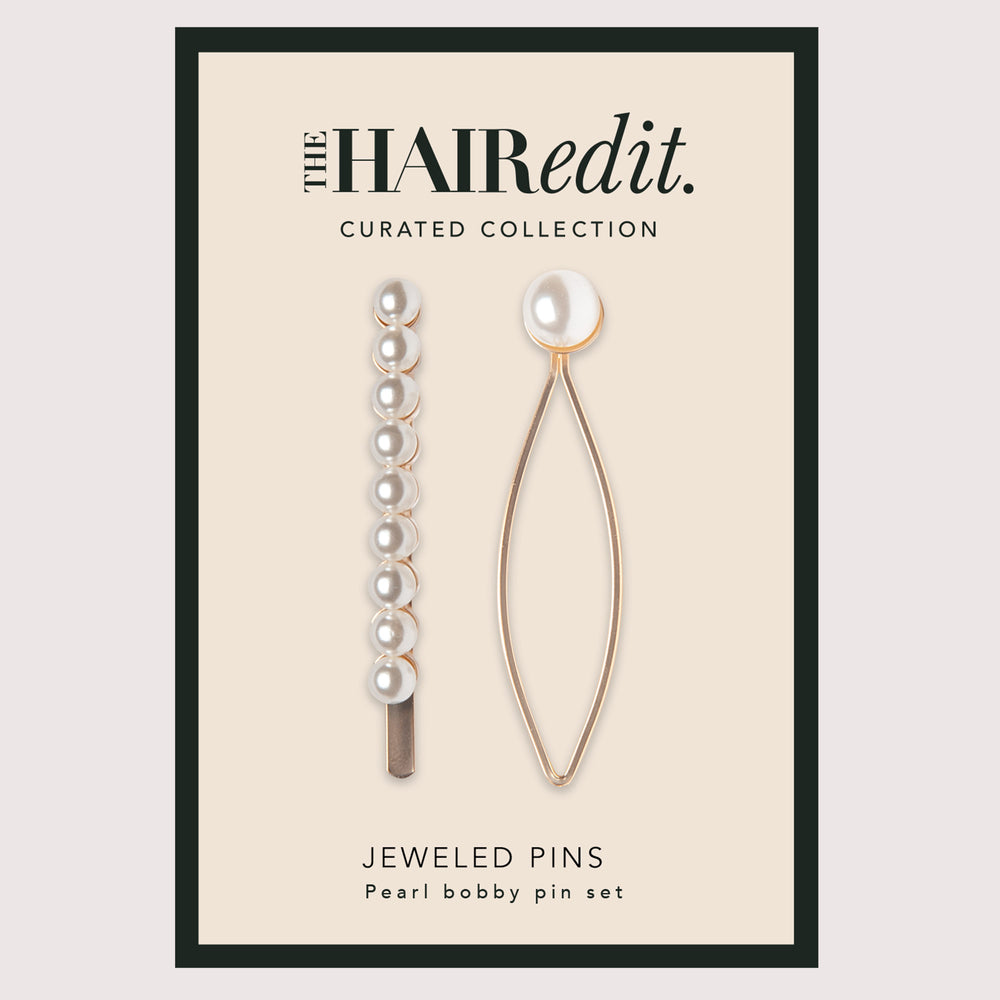 Jeweled Pearl Bobby Pins Set3