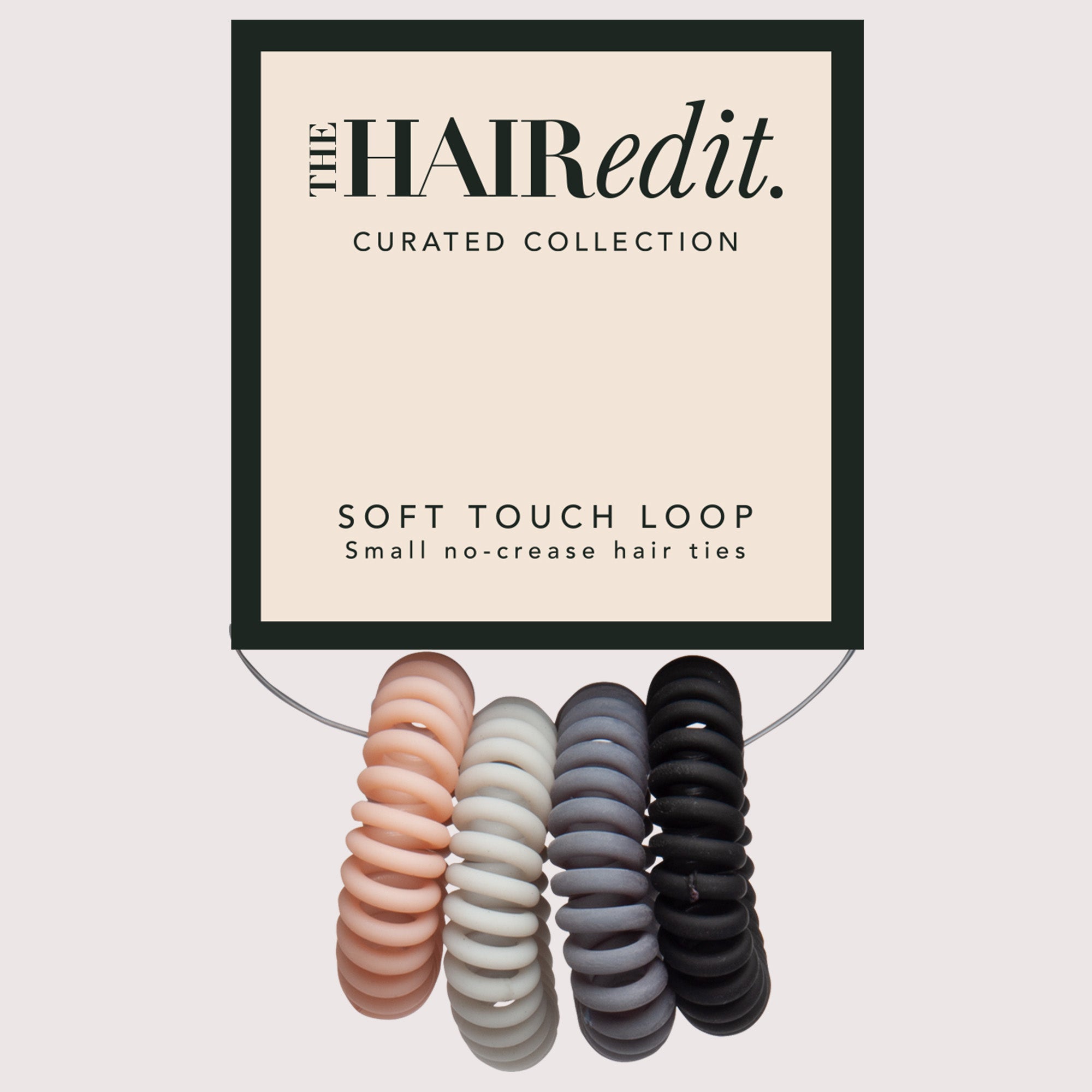 Soft Touch Loop Spiral Hair Ties Set - Slate & Rose6