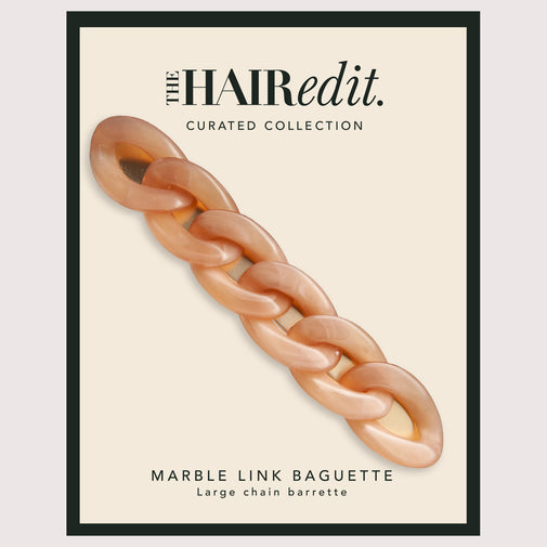 Marble Link Chain Baguette Barrette - Champagne