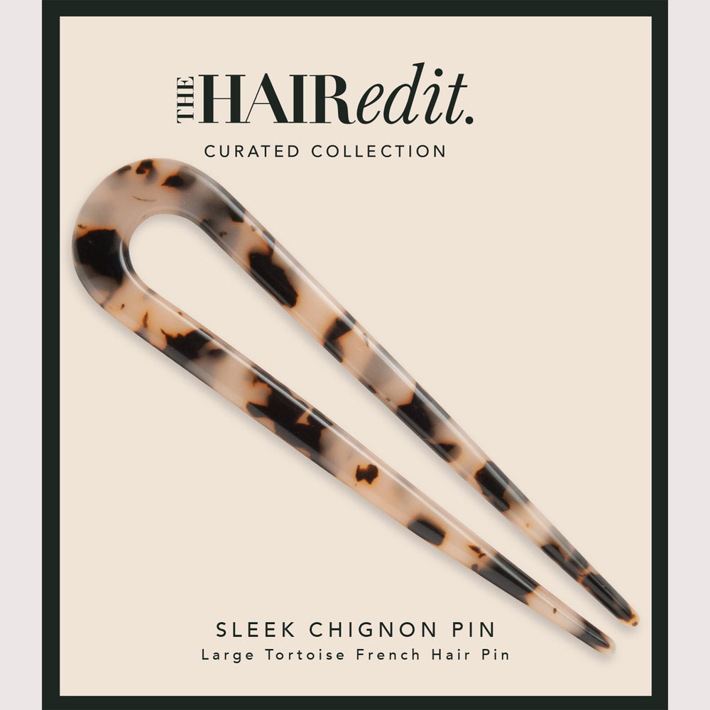 Sleek Chignon French Hair Pin - Tortoise10