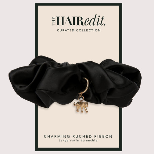 Charming Ruched Ribbon Scrunchie