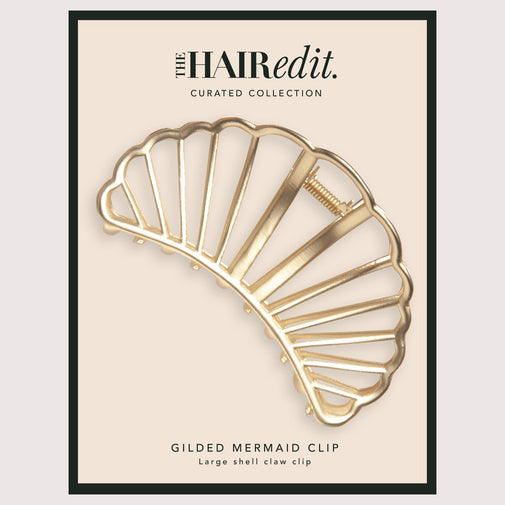 Gilded Mermaid Shell Claw Clip
