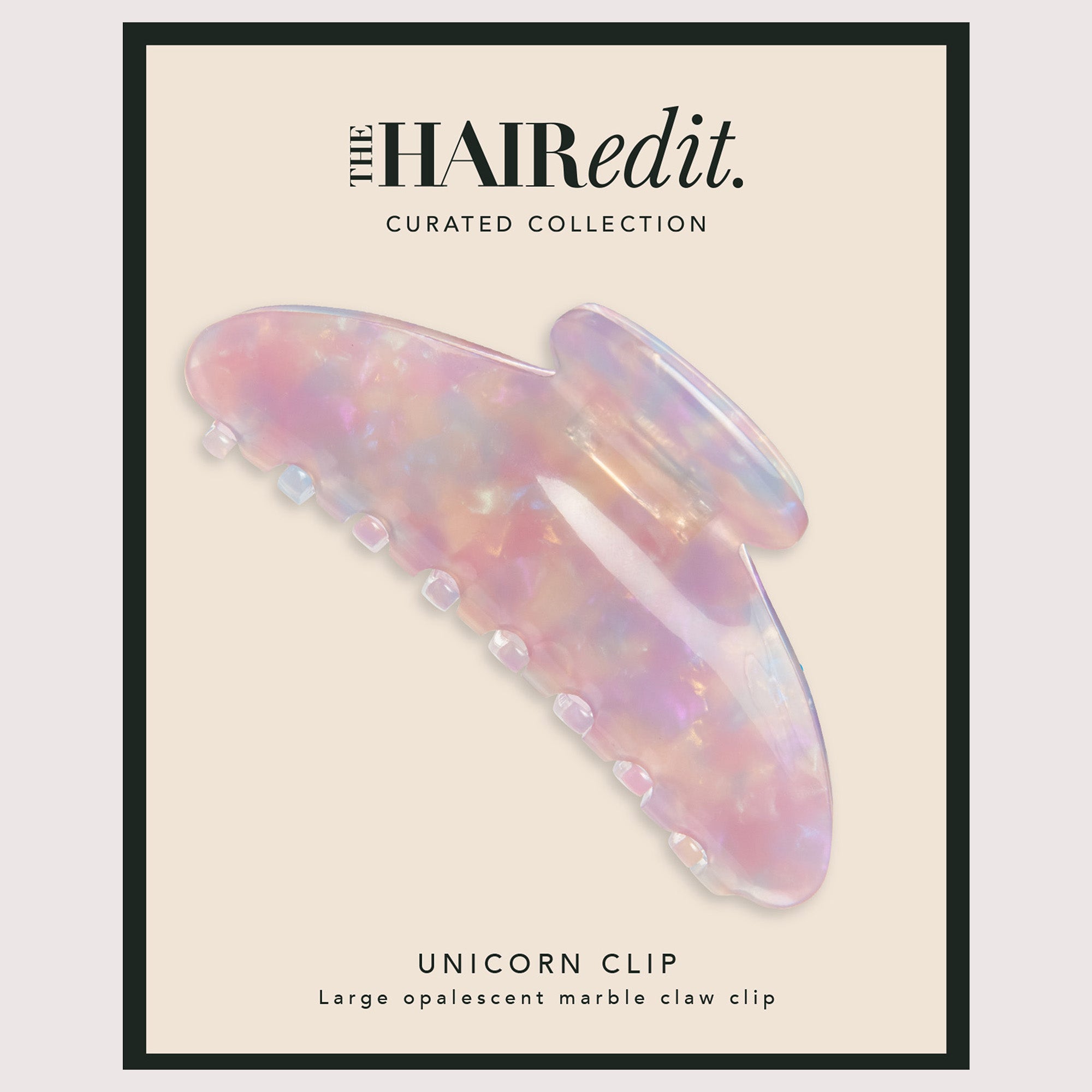 Unicorn Opalescent Marble Claw Clip7