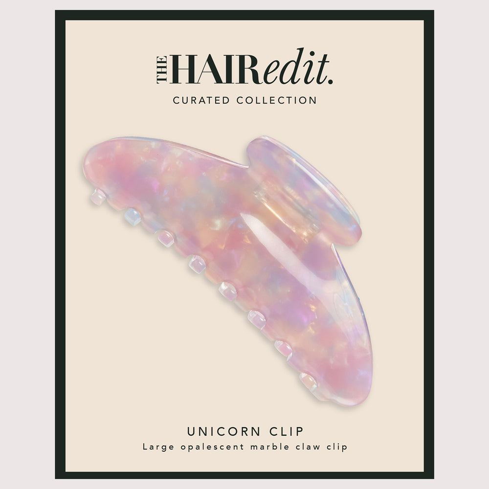 Unicorn Opalescent Marble Claw Clip7