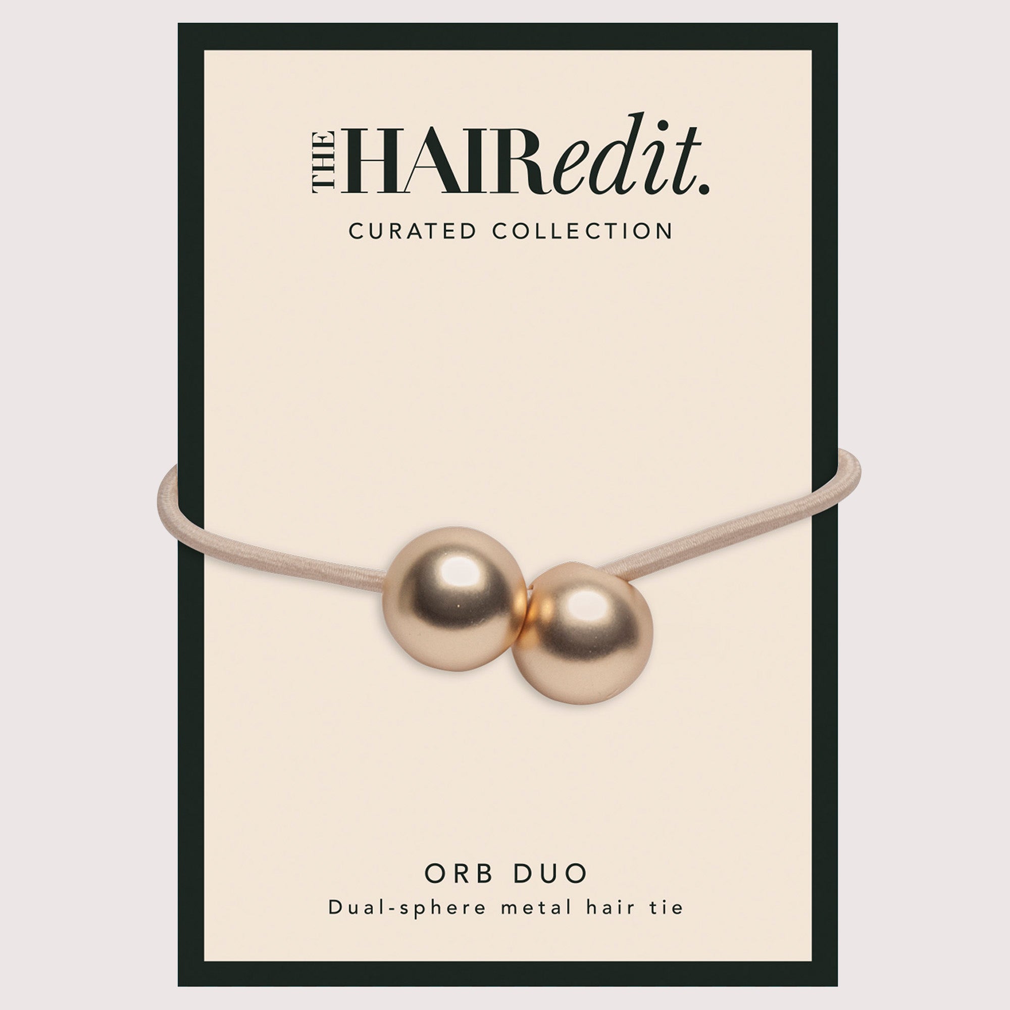 Orb Duo Dual-Sphere Metal Hair Tie - Gold5