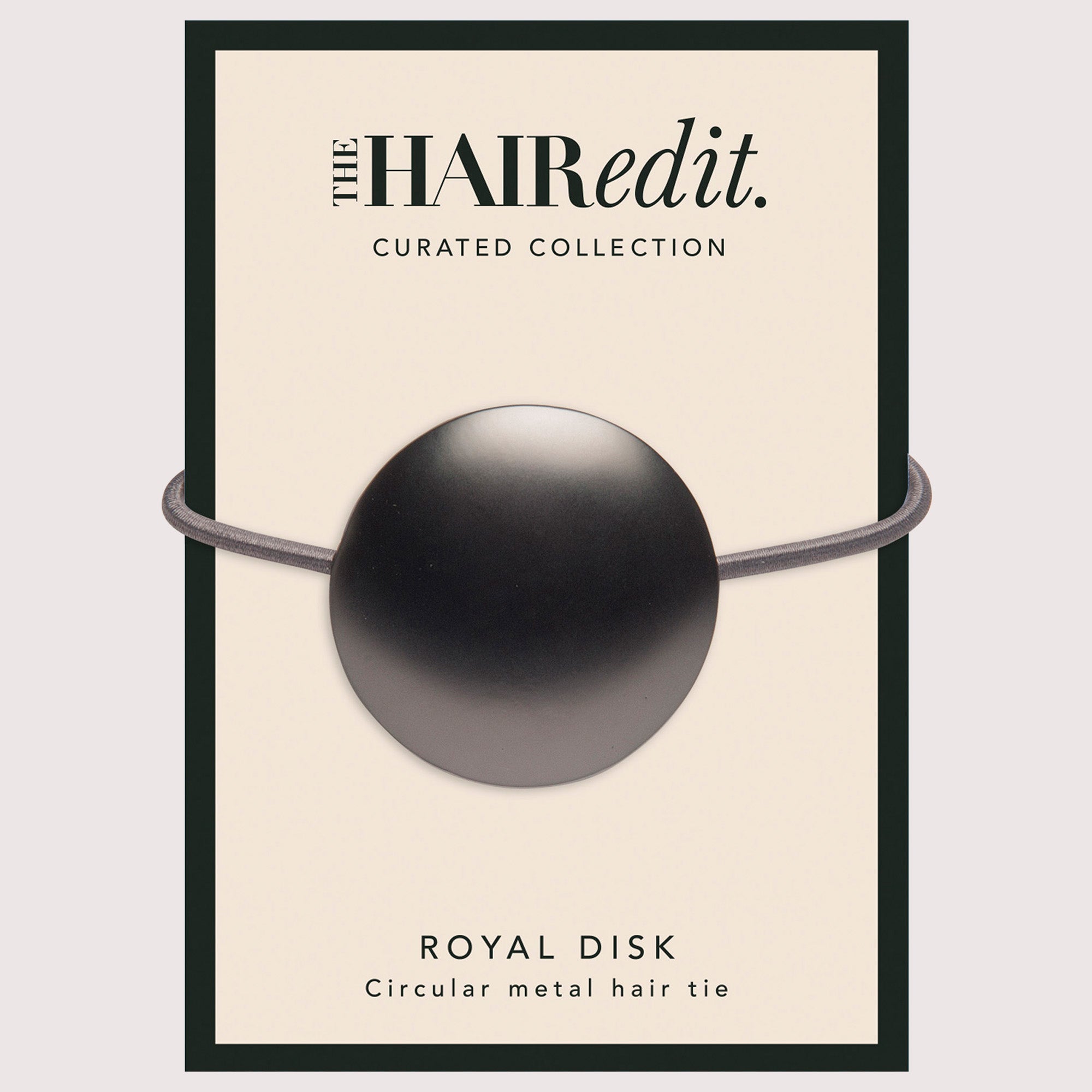 Royal Disk Metal Hair Tie - Gunmetal4