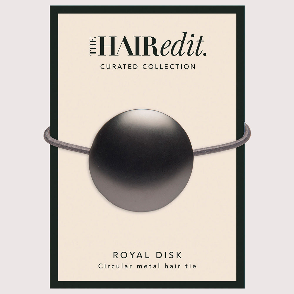 Royal Disk Metal Hair Tie - Gunmetal4